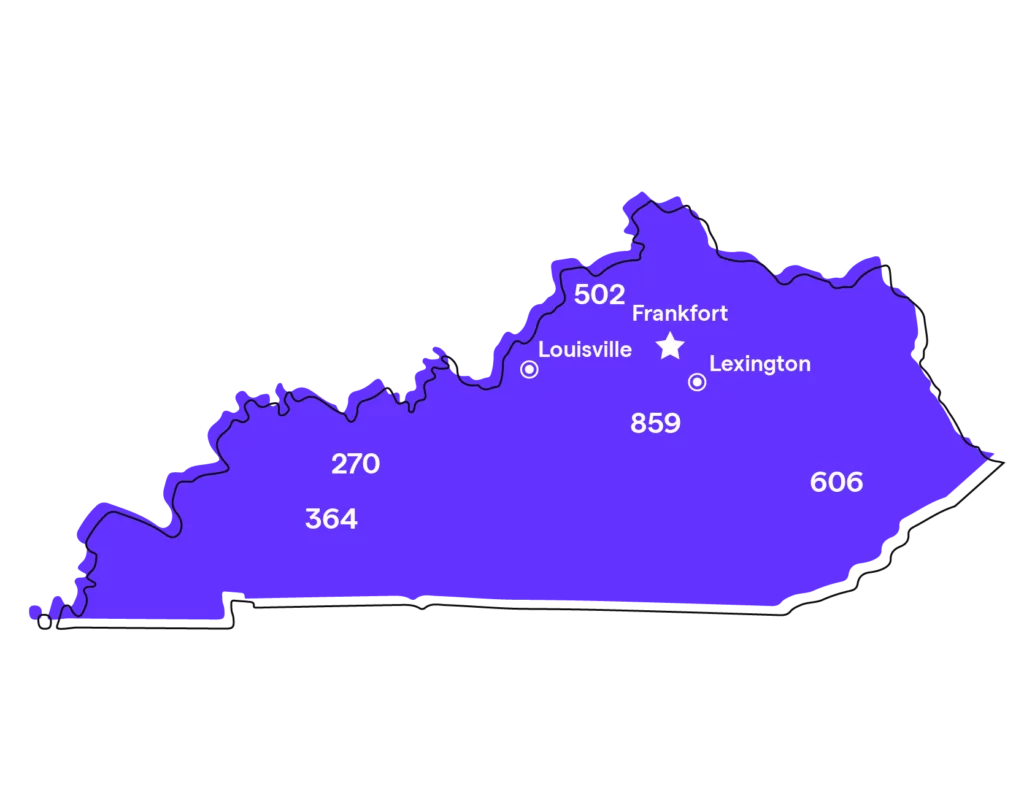 Kentucky (KY) Phone Numbers: Area Codes 270, 364, 502, 606, 859