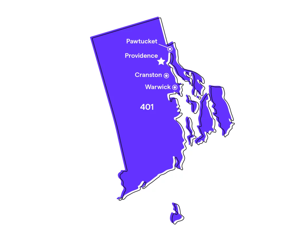 Get a Rhode Island local phone number - 401 area code - OpenPhone